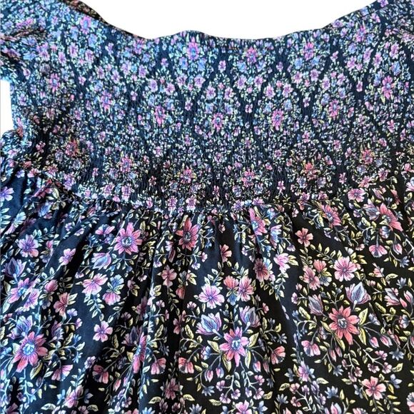 Torrid Smocked Skater Dress Floral Off The Shoulder Bell Sleeve Womens Size 2X - Picture 5 of 12